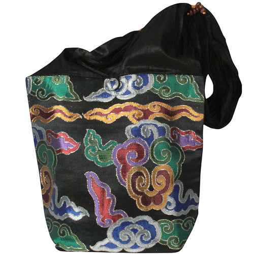 Large Silk Brocade Shoulder Bag from India